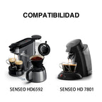 ICafilas for Philips Senseo Machine Stainless Steel Coffee Capsule Caps Reusable Filter Espresso Coffee Maker