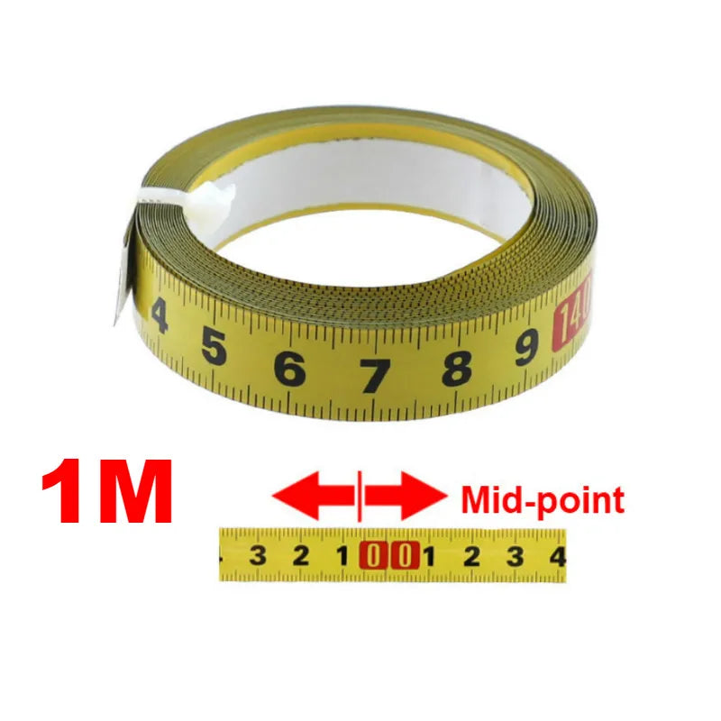 Metric Steel  Miter Track Tape Measure 0.5'' Self Adhesive Scale Ruler Tape 1-5M For Router Table Saw T-Track Woodworking Tools