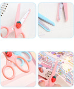 1pcs Cartoon Child Safety Scissors Stationery DIY Paper Cutting Cute Student Office Portable Art Scissors Tool