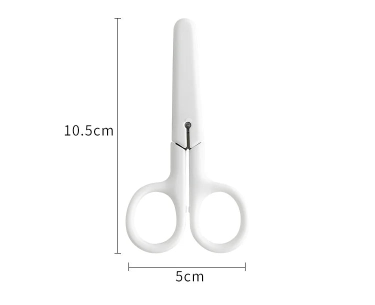 Mini White Scissor INS Style Portable Stainless Steel Blade Cutter for Paper Home Handwork Stationery Office School Gift F676