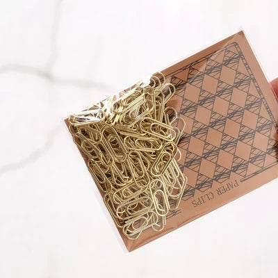 TUTU 50pcs /bag mini heart gold rose gold Color Clip Bookmark binder clip Office Accessories paper Clips Patchwork Clip H0481