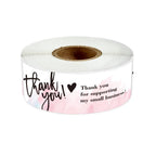 120Pcs/roll Thank You For Your Order Stickers Pink Labels For Envelope Sealing For Small Business Decor Sticker Stationery