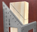 Aluminum Woodwork Scriber T Ruler Multifunction Square 45/90 Degree Gauge Angle Ruler Measuring Woodworking Tool