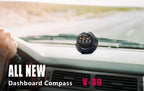 KANPAS Compass for Car/Small Dashboard Compass/Compass for Boat/No Leaking Compass/Double Dial/Luminous