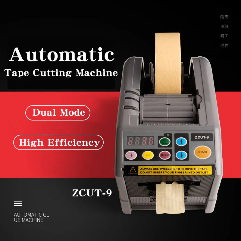 ZCUT-9 Automatic Electric Tape Dispenser Adhesive Cutter Packaging Machine Adhesive Tape Cutting Width 6-60 mm Length 5-999 mm