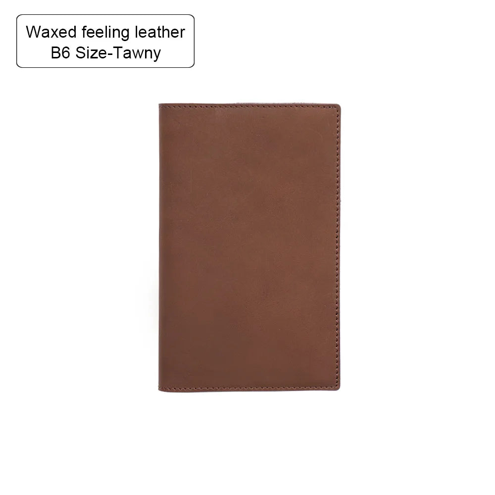 100% Genuine Leather Cover A5A6B6 Sketchbook Planner with Grid Blank Insert Retro Notebooks and Journals Diary Cover Stationery