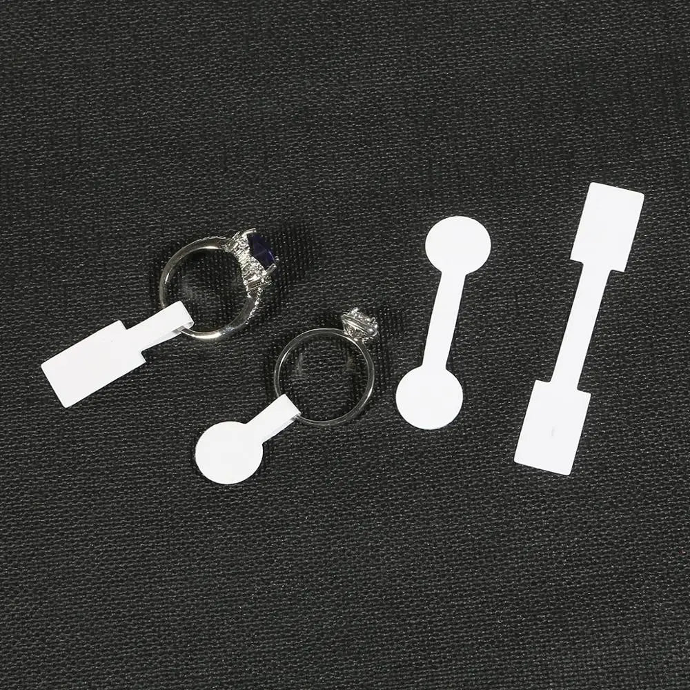 Wholesale 100 Pieces White Blank Price Tag Square Round Heads Paper Labels Sticker For Ring Necklace Bracelet Jewelry Display