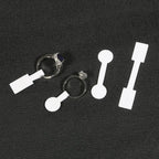 Wholesale 100 Pieces White Blank Price Tag Square Round Heads Paper Labels Sticker For Ring Necklace Bracelet Jewelry Display