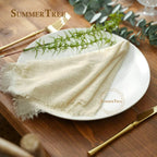 Napkin Cotton Gauze 42x42cm Retro Cheesecloth Rustic Table Decoration Muslin Tea Towel Cloth Napkins Wedding Supplies