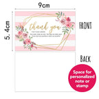 30 Pcs/pack Thank You Card Foil Gold Card Thank You For Your Supporting My Small Business Card Small Shop Gift Decorative Card