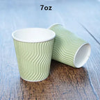 100pcs/pack 7oz Thick Paper Cup Disposable Kraft Coffee Cup Hot Drinking Party Supplies