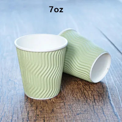 100pcs/pack 7oz Thick Paper Cup Disposable Kraft Coffee Cup Hot Drinking Party Supplies