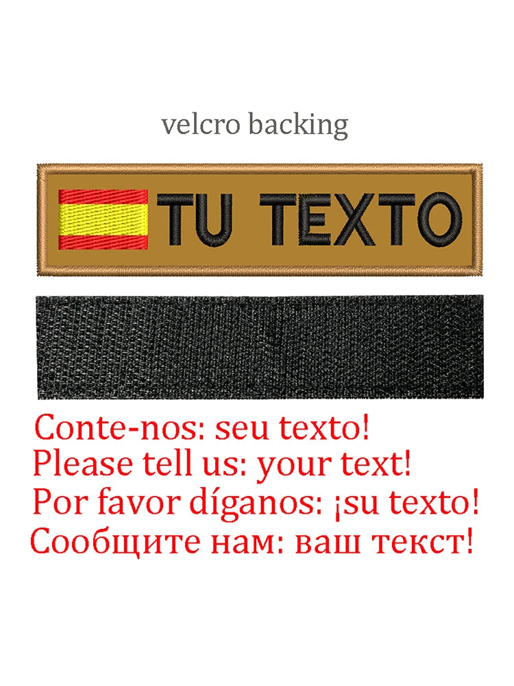 Embroidery Custom Patch  Hook And Loop Backing Iron On Sewing ID Tag Name Stripes For Clothing Dog Collar Harness Backpacks Hat