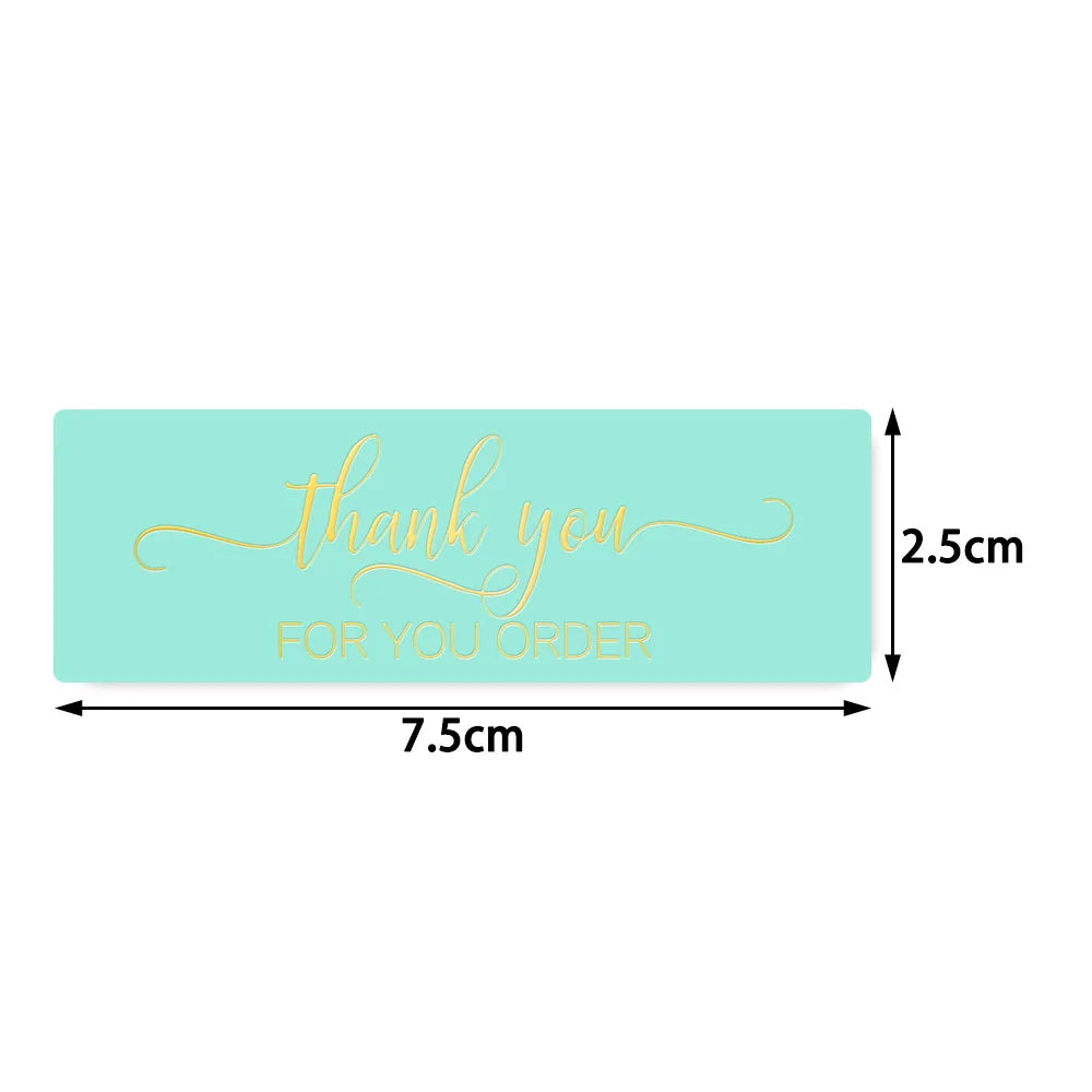 120Pcs/roll Thank You For Your Order Stickers Pink Labels For Envelope Sealing For Small Business Decor Sticker Stationery