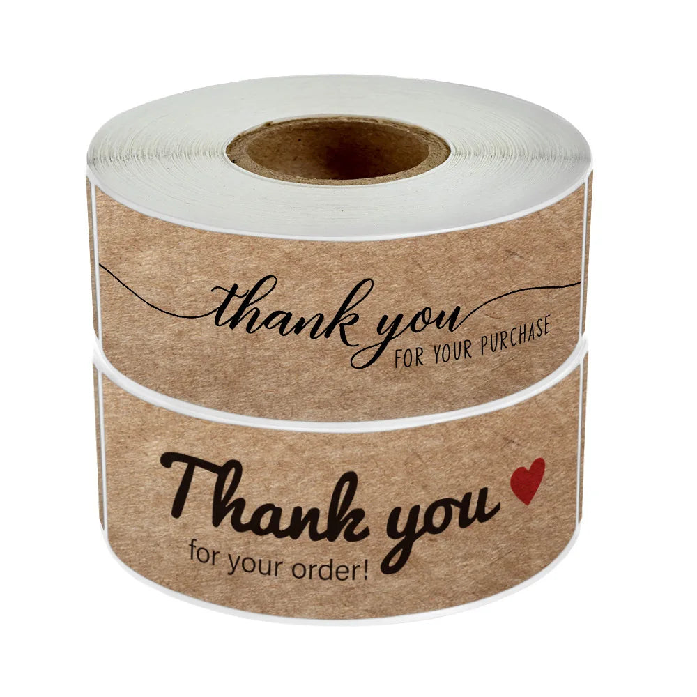 120Pcs/roll Thank You For Your Order Stickers Pink Labels For Envelope Sealing For Small Business Decor Sticker Stationery