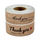 120Pcs/roll Thank You For Your Order Stickers Pink Labels For Envelope Sealing For Small Business Decor Sticker Stationery