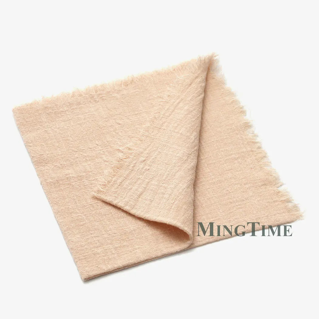 Napkin Cotton Cloth 41*41cm Rustic Gauze Hanky Tea Towel Dining Place Mats Wedding Supplies Linen Home Table Decor