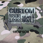 Custom Laser Cutting IR IFF Infrared Reflection Patch Name Tapes Tag Brand Black Letters
