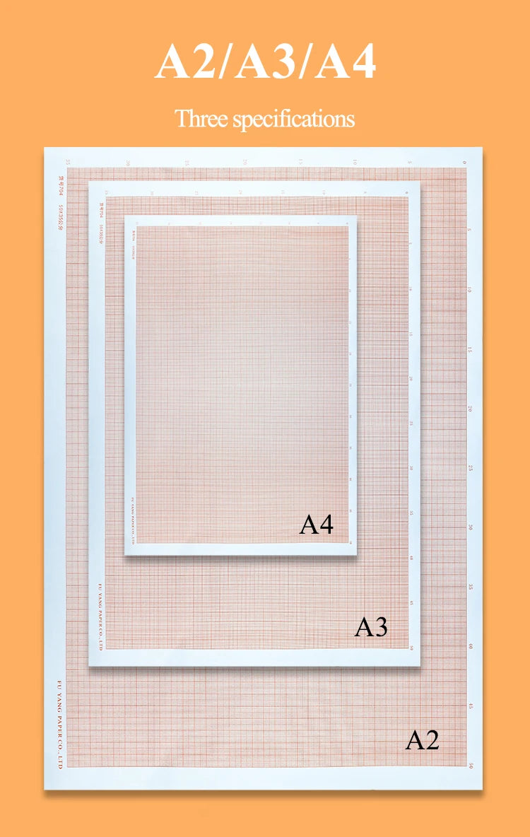 Standard Coordinate Paper A4/A3/A2 Grid Paper Plaid Drawing Paper Manuscript Drafting K-line Calculation Graph Logarithmic Paper