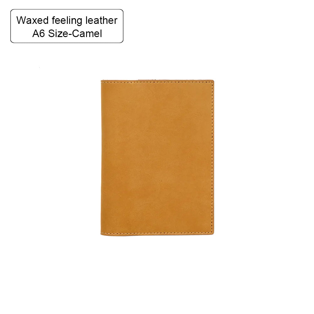 100% Genuine Leather Cover A5A6B6 Sketchbook Planner with Grid Blank Insert Retro Notebooks and Journals Diary Cover Stationery