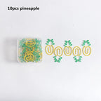MINKYS Kawaii 10pcs/lot Strawberry Lemon Carrot Metal Paper Clip Christmas Song Decorative Bookmark Binder Clips Stationery
