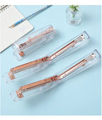 Acrylic Transparent Stapler Rose Gold Color Crystal INS Design 24/6 Staples Stationery Office Binding School Supplies A6331