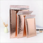 50pcs Rose Gold Poly Bubble Mailer Envelopes Aluminum Foil Padded Envelopes Self Seal Bubble Shipping Mailer Bags