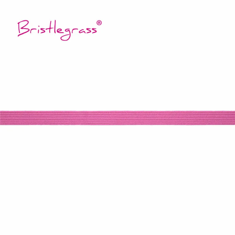 BRISTLEGRASS 2 5 10 Yard 1/4" 6mm Flat Skinny Elastic Cord Glitter Latex Rubber Band Rope Notebook Earloop Dress DIY Sewing Trim