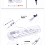 Stainless Steel Multifunctional Drafting Drawing Compass/Lead Core Math Geometry Circles Tool Durable Supplies 8600/8601