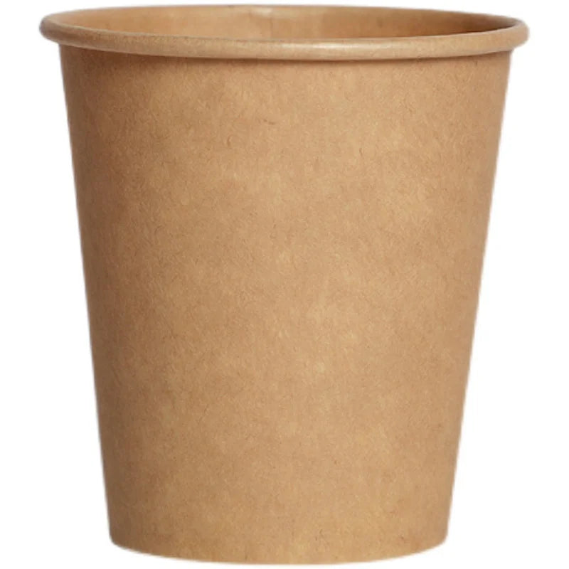 100pc/pack 6oz/180ml Kraft Paper Cup Disposable Paper Cup Coffee Tea Cup Party Wedding Supplies