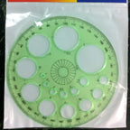 Ellen Brook 1 PCS Stationery 360 Degree Round Ruler Transparent Circle Office School Drafting Supply Protractor Template