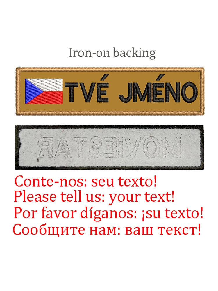 Embroidery Custom Patch  Hook And Loop Backing Iron On Sewing ID Tag Name Stripes For Clothing Dog Collar Harness Backpacks Hat