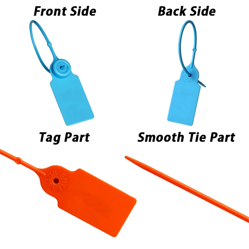 100Pcs Custom Logo Disposable Plastic Security Seals Personalized Hang Tags for Clothing Shoes 180mm
