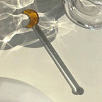 Glass Stirring Rod Moon Star Shape Stir Bar Coffee Cocktail Mixing Sticks Home Party Transparent Aesthetic Cocktail Muddler