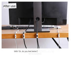 Cable Organizer Clips Cable Management Desktop & Workstation ABS Wire Manager Cord Holder USB Charging Data Line Bobbin Winder
