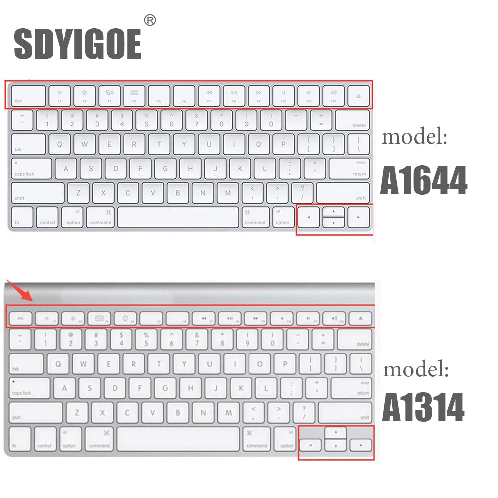 Desktop PC for Apple Bluetooth Wireless keybord MLA22LL/ A1644 A1314 IMAC Keyboard cover Protector Silicone Cover US/EU Version