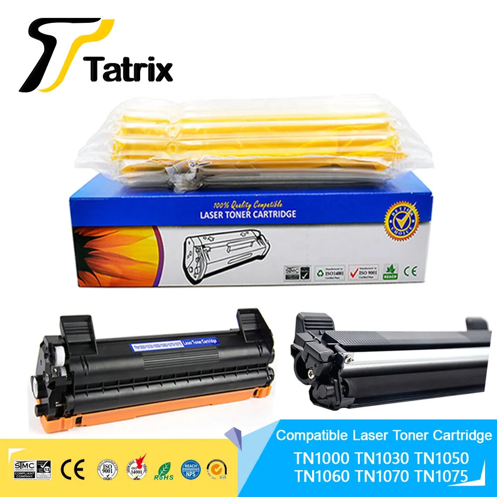 Tatrix TN1000 TN1030 TN1050 TN1060 TN1070 TN1075 Compatible Laser Black Toner Cartridge for Brother DCP-1610W MFC-1910W HL-1210W