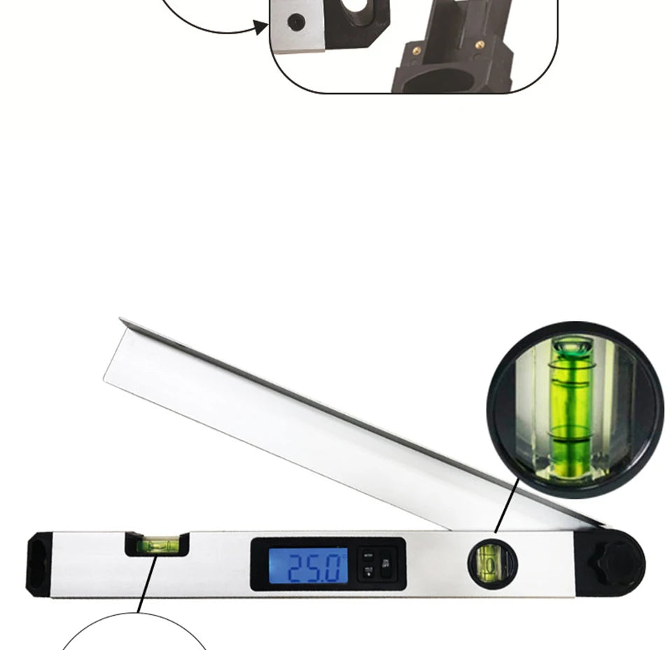 0-230 Degree Digital Protractor 400mm 16inch Range Finder Digital Angle Finder Level Digital Spirit Level Angle Finder Meter