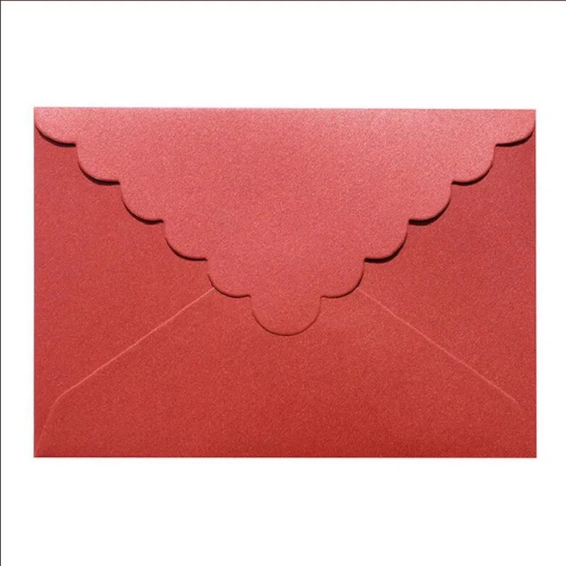 10Pcs Creative Wave Pattern Pearlescent Triangle Envelope Letterhead Special Design Envelope Dropshipping 11*16cm