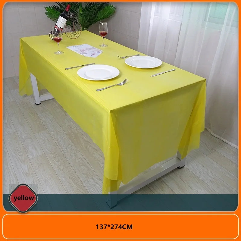 1pc 137*274cm Birthday Party Blue Pink Plastic Table Cover Girl Shower Party Supplies Disposable Table Cloth Wedding Decorations