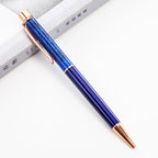 Lytwtw's Ballpoint Pen Oil Metal Office School Supplies Stationery Spinning Rose Gold Gift Cute Clip Glitter
