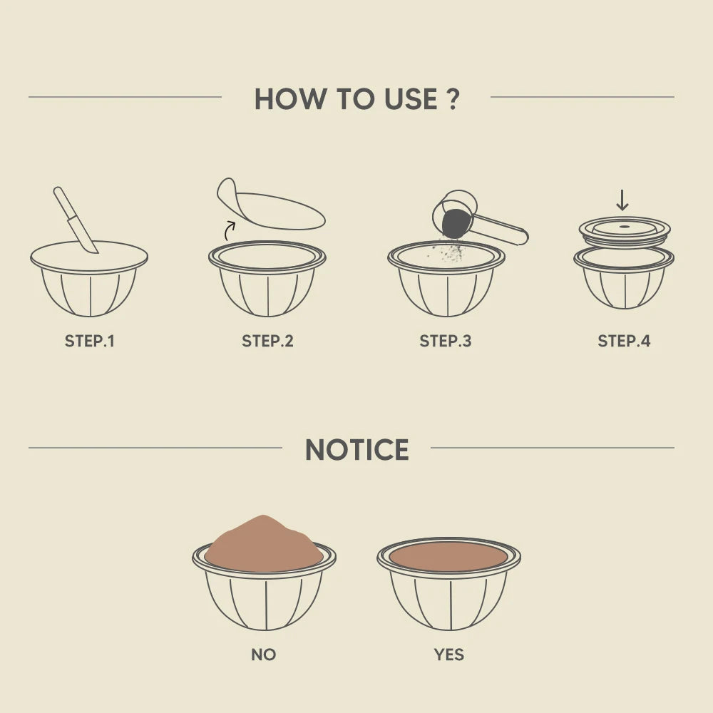 Food Grade Silicone Reusable LId/ Cover for Veruto Coffee Capsule for Vertuoline Machine Fit for 40ml, 150ml.  230ml Original