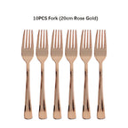 Rose Gold Disposable Knife Fork Spoon Cutlery Set Disposable Tableware Birthday Party Decorations Wedding Baby Shower Supplies
