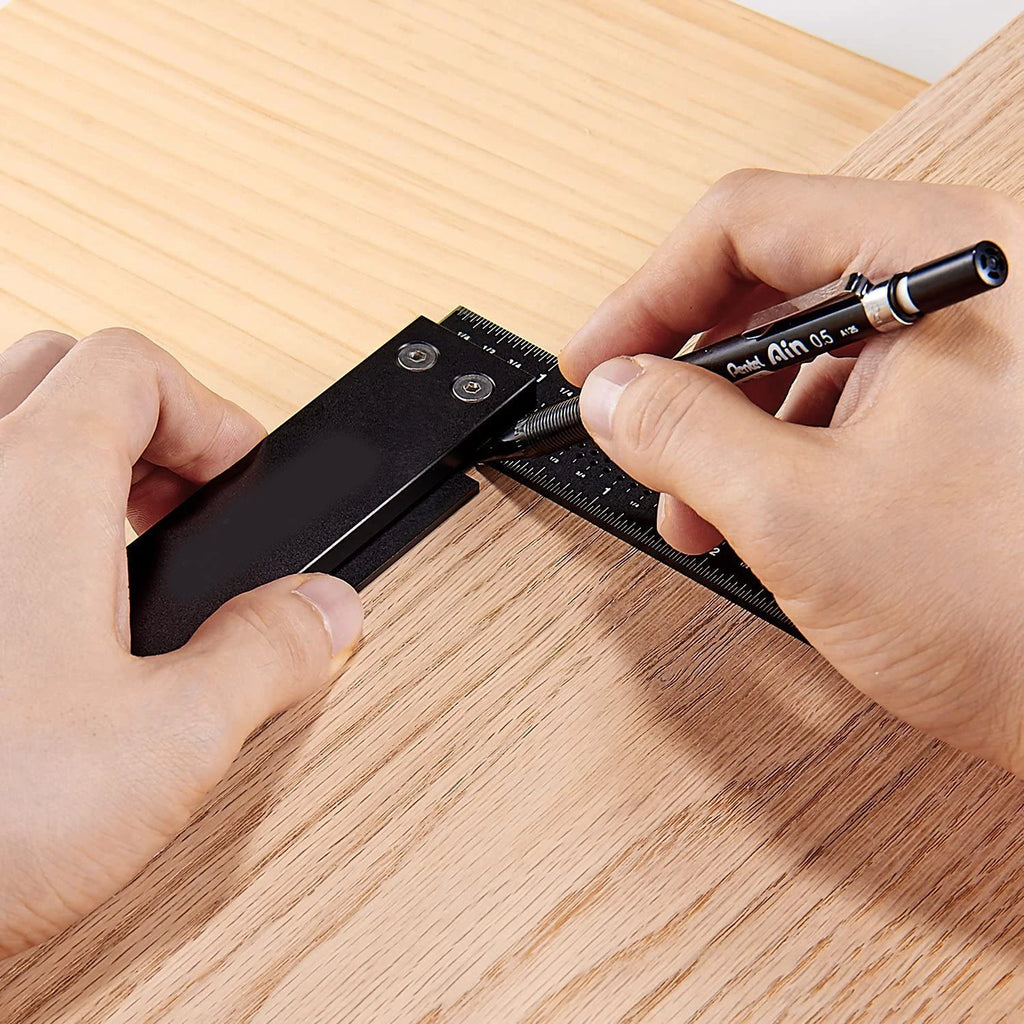 Precision Aluminum Square Ruler 200mm Guaranteed T Speed Measurements Ruler for Measuring and Marking Woodworking Carpenters