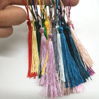 100pcs/lot 13cm Tassel Silk Fringe Silky Floss Bookmark Tassels Mini Tassels For DIY Craft Jewelry Making Souvenir Bookmarks