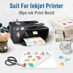 10/20/30/40/50/100 Sheets Printable Vinyl Sticker Paper A4 White Glossy Waterproof Self-Adhesive Copy Paper for Inkjet Printer