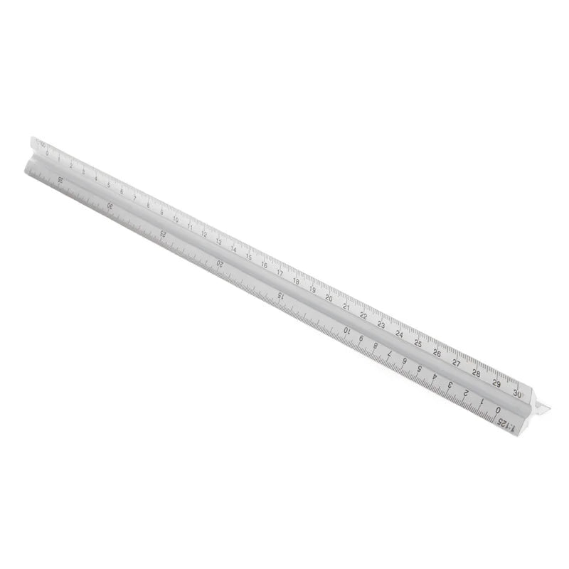 2020 New 30cm Aluminium Metal Triangle Scale Architect Engineer Technical Ruler