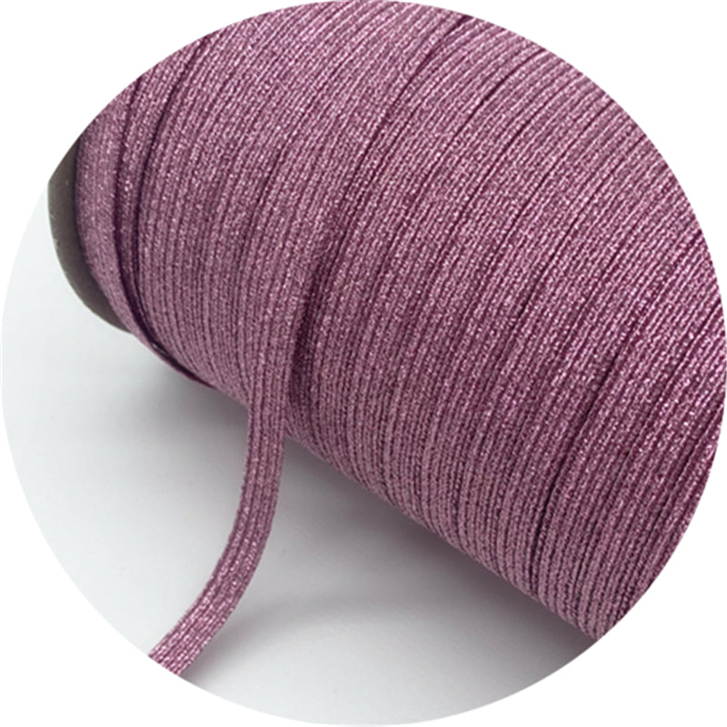 5yards/Lot 6mm Glitter Elastic Ribbon Sewing Elastic Band Fiat Rubber Band For Waist Band Stretch Rope DIY Mask Lanyard