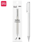 Deli Metal Gel Pen Rollerball Caneta ручка Ballpoint 0.5MM Signing Pens for Office Students Business Stationary Supplies