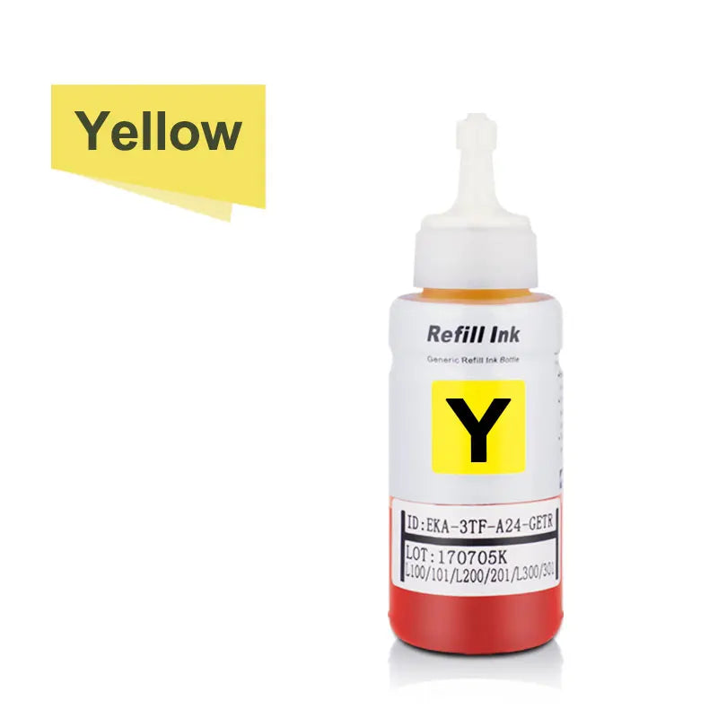 Dye Ink For Epson L100 L110 L120 L132 L210 L310 L365 L380 L382 L486 L550 L800 L805 L1300 L1455 ET-2500 ET-2650 (4 color options)